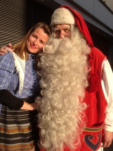 Marianne Heikkila ja joulupukki
